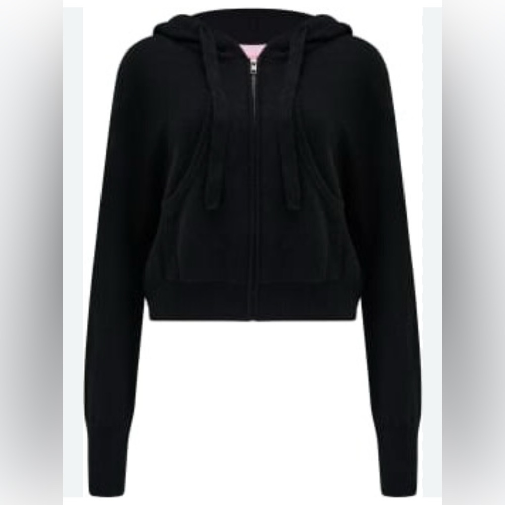 CRUSH 100% Cashmere Rio Cropped Pullover Hoodie